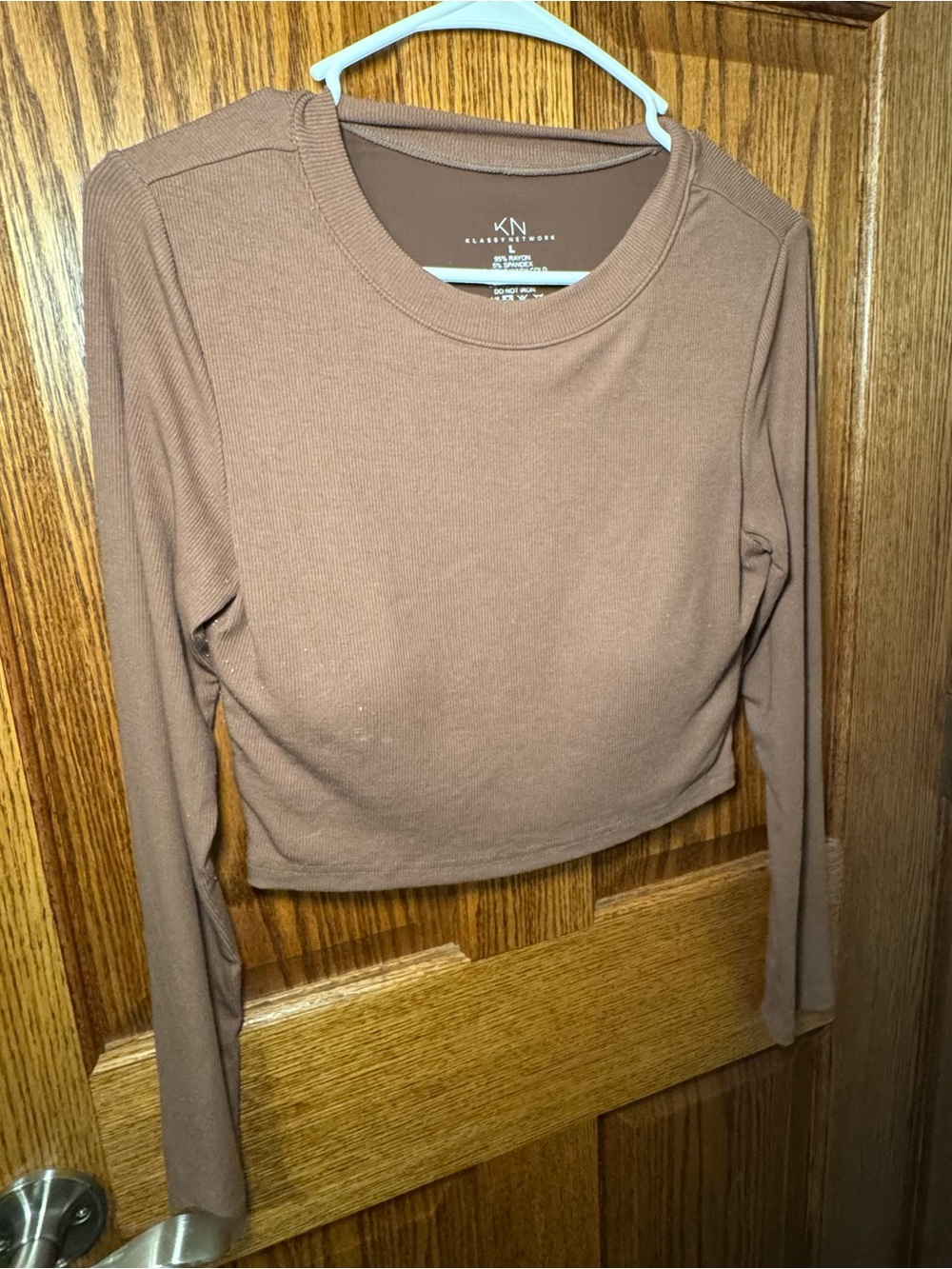 Light brown crop top